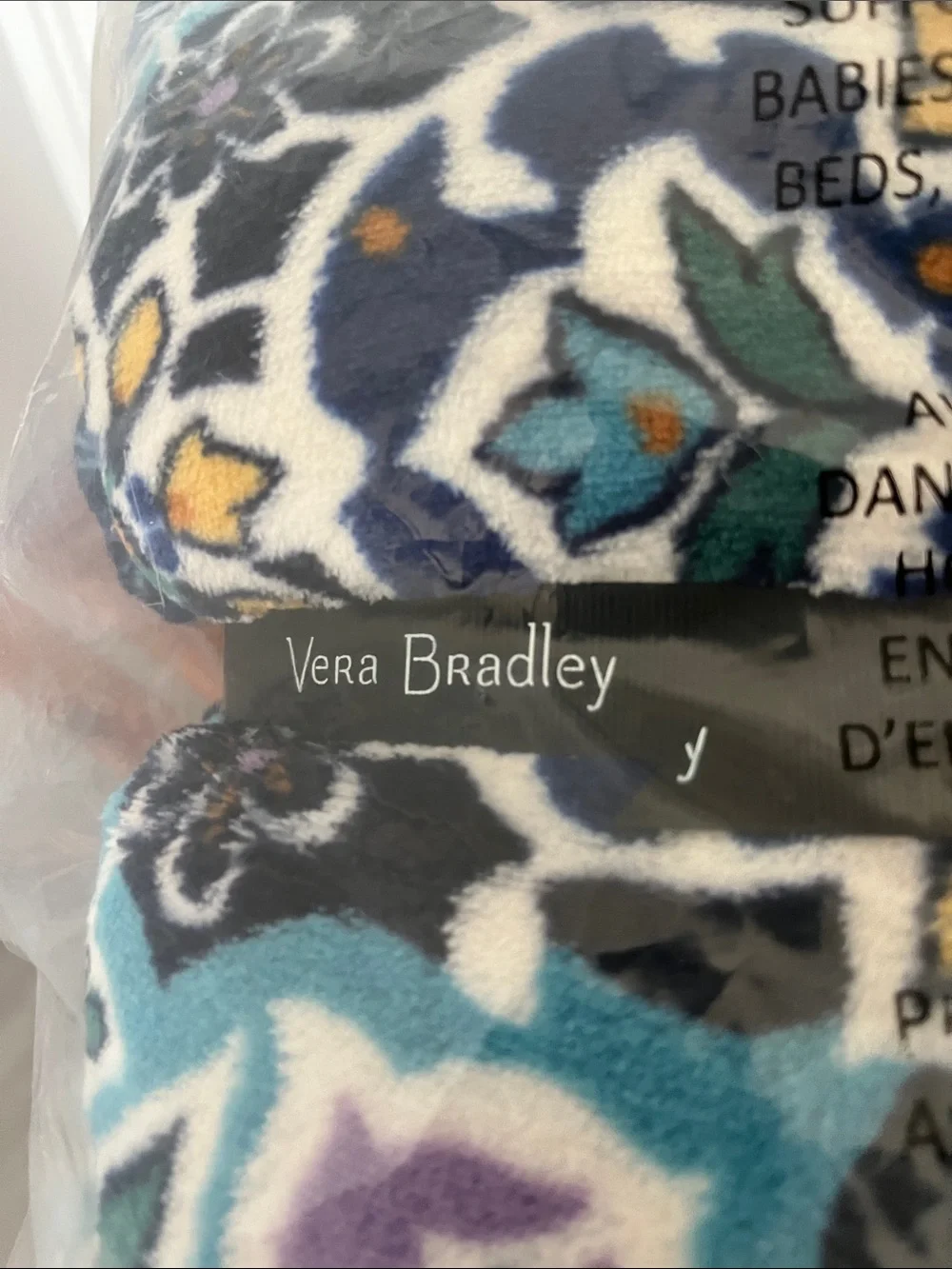 Vera Bradley Throw Blanket 80x50 Libson Medallion Cool NIP European Flare